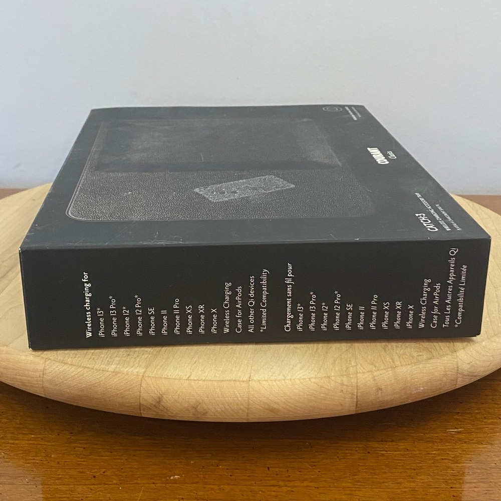 Courant Catch:3 Classics Black Leather Wireless Charger Valet Tray TESTED WORKS - Picture 3 of 8